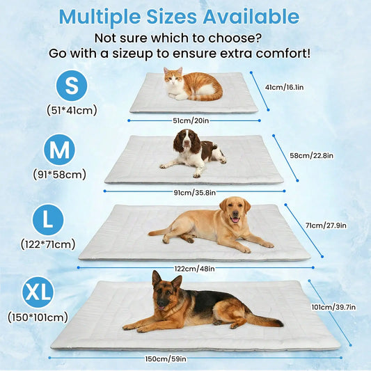 Durable Non Slip Cooling Pet Bed Washable Self Cooling Pad