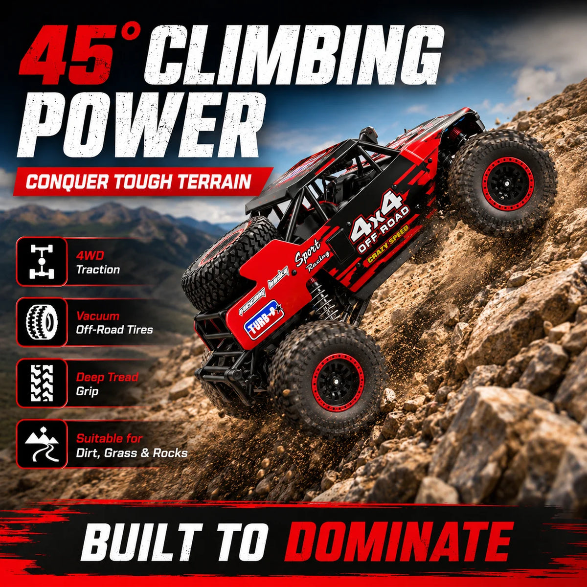 ZNLYRION Brushless 4WD Professional Wireless RC Car
