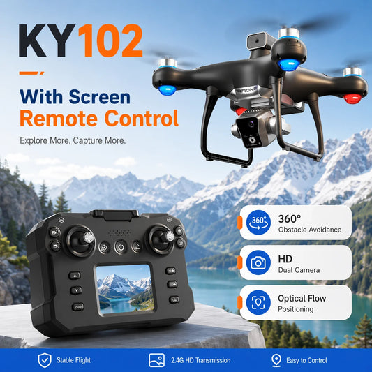 Ky102 Brushless Drone With 360 Obstacle Avoidance And Dual Camera