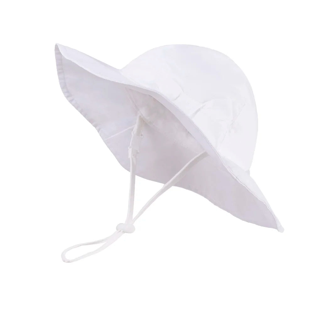 Bowknot Beach Sun Protection Hats Adjustable Bucket Hats for Toddler Kids Baby and Girls