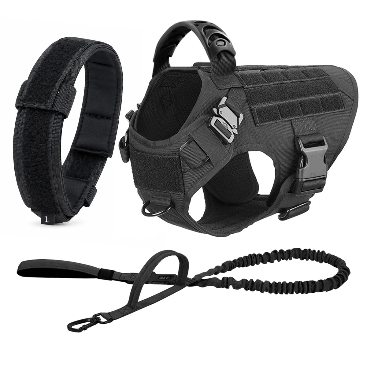 PetraVel Padded Nylon Dog Walking Harness And Leash Set