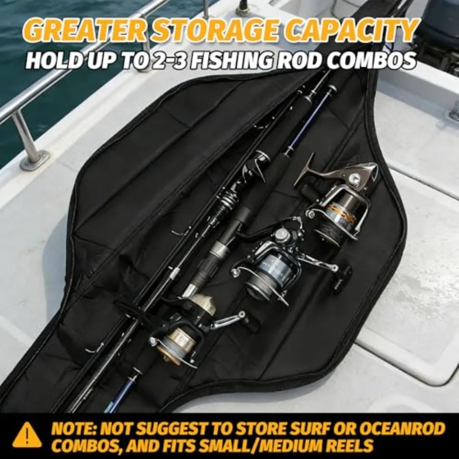 Premium Heavy Duty Portable Fishing Rod And Reel Case