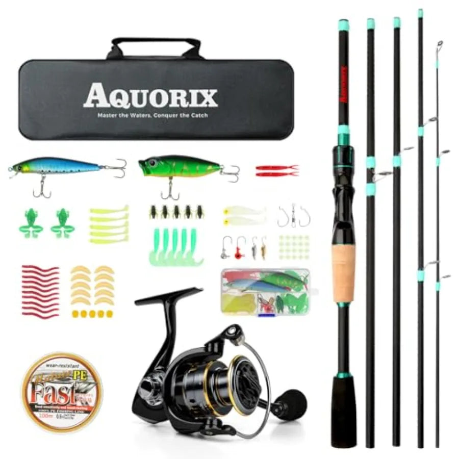 Professional Travel Fishing Rod Combo Set For Spinning And Baitcasting
