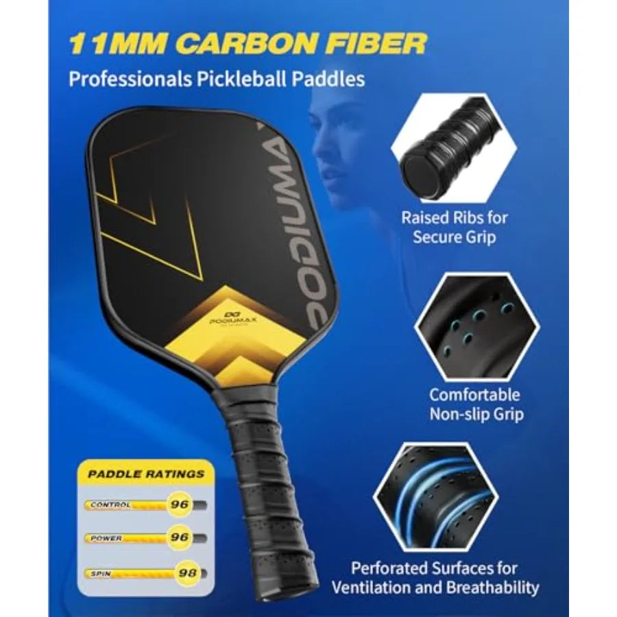 Yao Hui Huang Carbon Fiber Hexa Polymer Pickleball Paddle