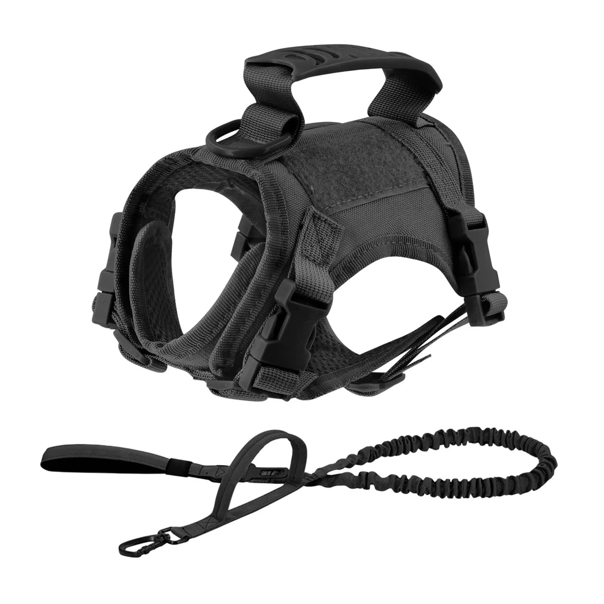 Petavel Tactical Puppy Harness Leash Set Adjustable Nylon Vest