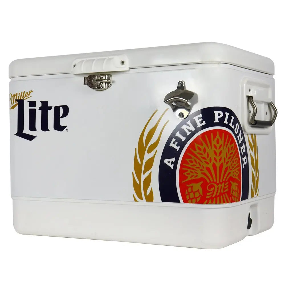 Miller Lite Insulated Ice Chest Cooler With Bottle Opener
