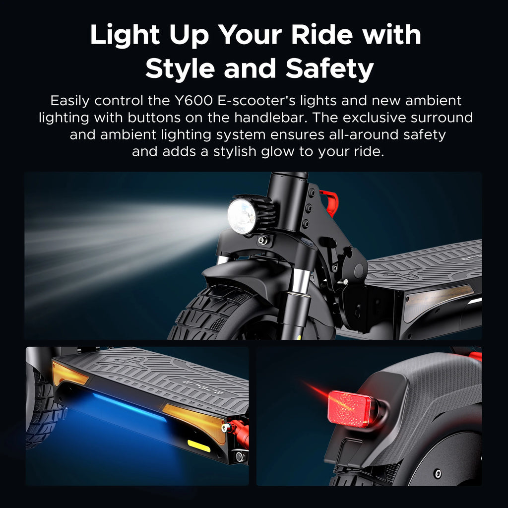 ENGWE 830W Peak Electric Folding Scooter, 48V 18.2AH, 43.5 Miles Range, 28mph, 10*4.0 Tires, Full Suspension, City & Rough Road