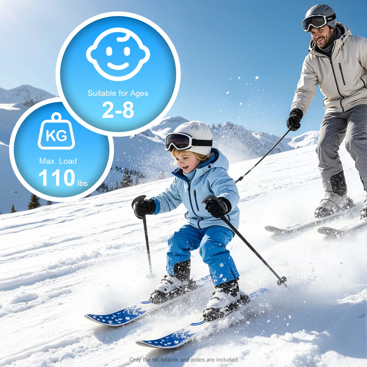Kids Skis And Poles Beginner Snow Skiing Set For Children
