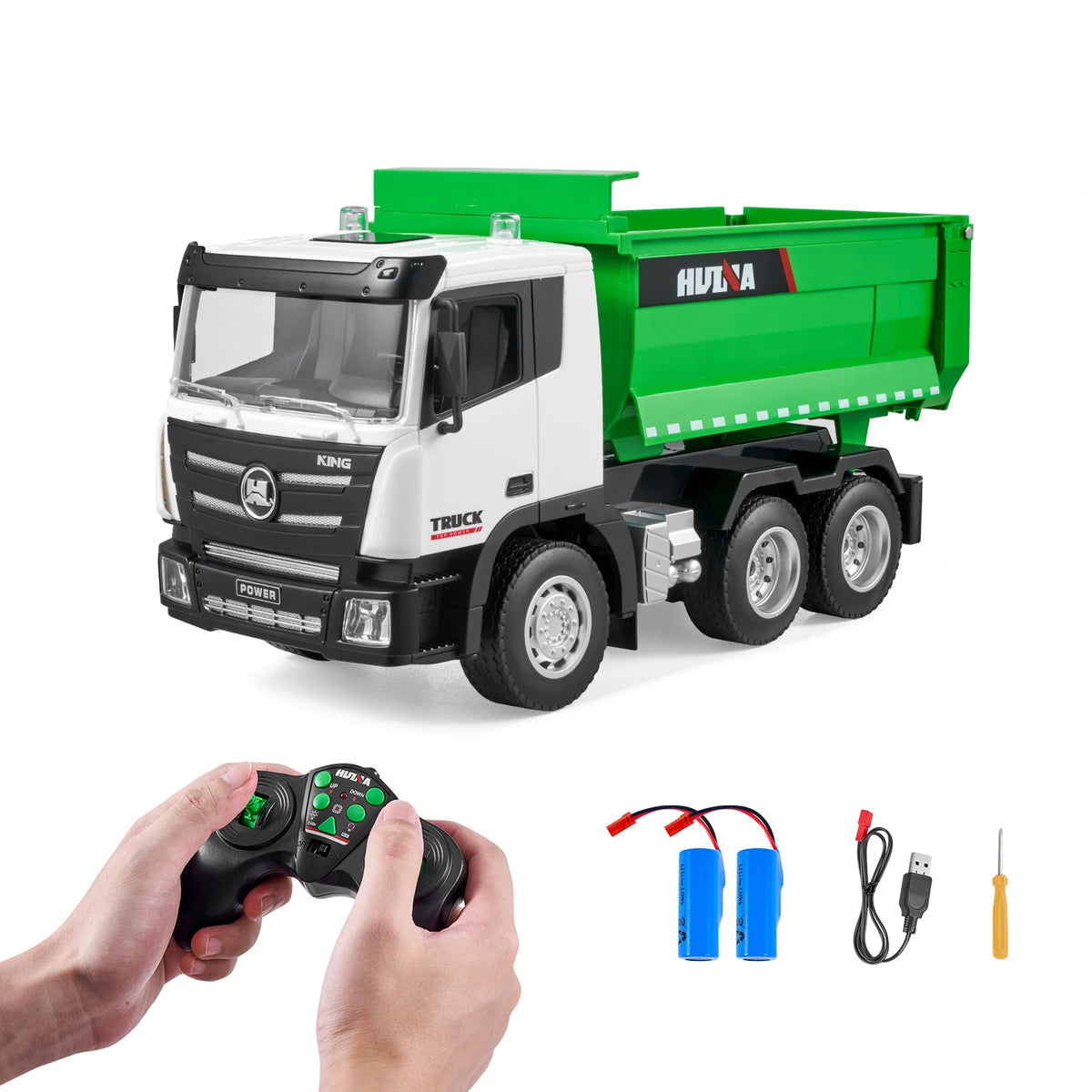 SucceBuy RC Dump Truck Remote Control Bulldozer Engineering Vehicle Toy