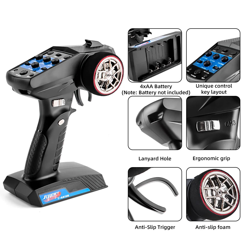 Flyueace 7 Channel RC Transmitter With 2.4GHz Radio Receiver