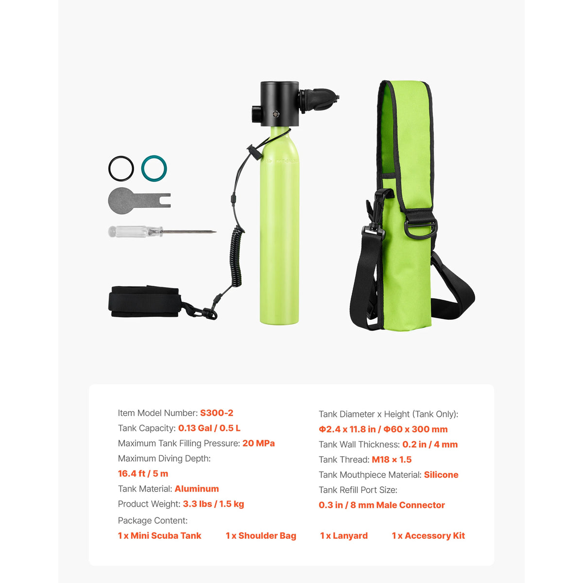 Portable Mini Scuba Tank For Snorkeling And Emergency Rescue