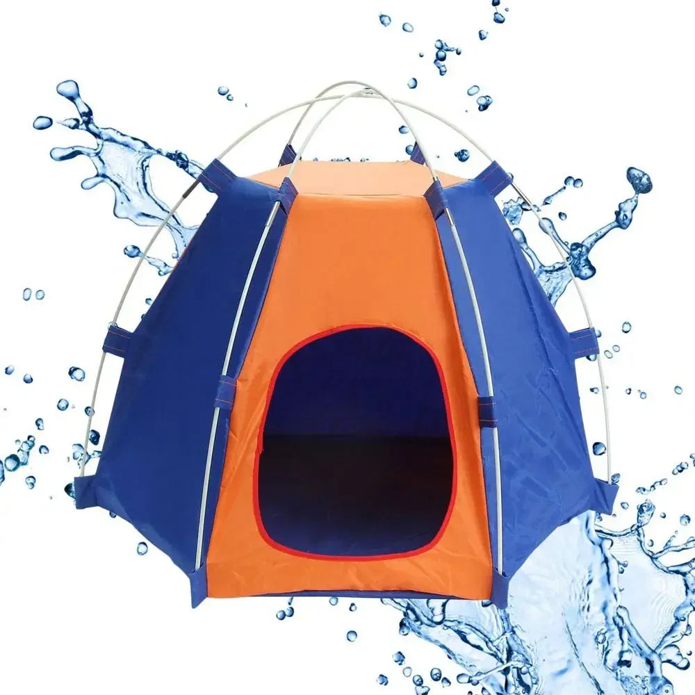 Pet Camping Tent Dog Tents Cat Kennel Puppy House Outdoor Sun Protection Breathable Foldable Tent Waterproof Tent Pet Supplies