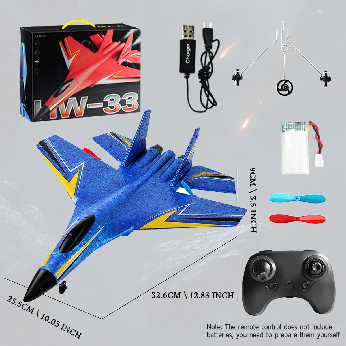 RC Fixed Wing Fighter Jet Remote Control Plane With Gyro