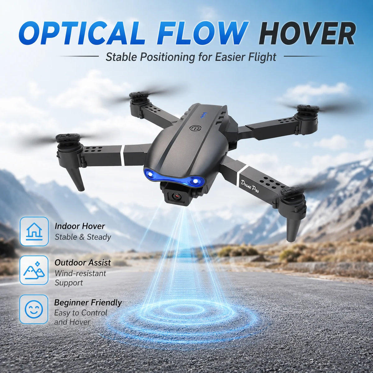 Znlyrion Foldable 4K Dual Camera RC Drone With Altitude Hold