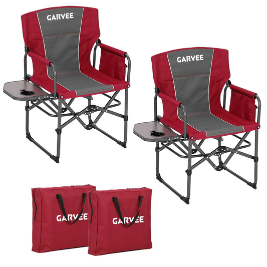 HiMiss Heavy Duty Portable Camping Director Chair With Cup Holder