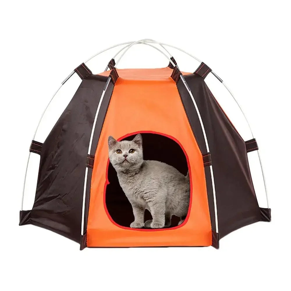 Pet Camping Tent Dog Tents Cat Kennel Puppy House Outdoor Sun Protection Breathable Foldable Tent Waterproof Tent Pet Supplies