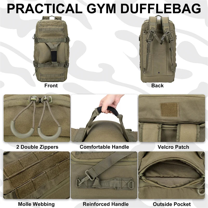 LQARMY Tactical Backpack For Outdoor Hiking And Camping Travel