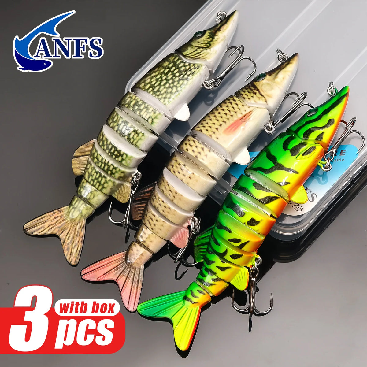 Anfs Jointed Swimbait Lure Slow Sinking Hard Bait Freshwater