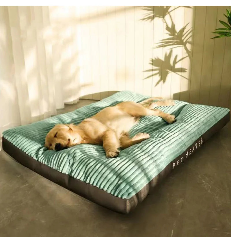 Large Dog Bed Soft Thicken Corduroy Pet Sleeping Mat Non-slip Oversize Pet Kennel Detachable Cats Dogs Sofa Pet Supplies