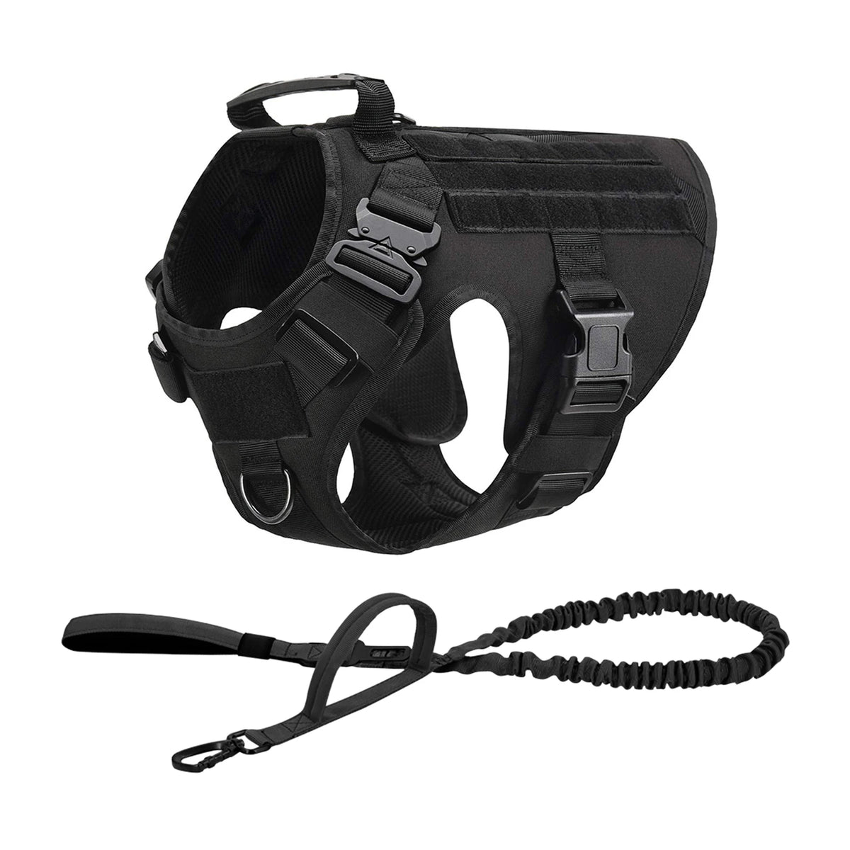 Petavel Tactical Dog Harness Molle Pouches For Active German Shepherds