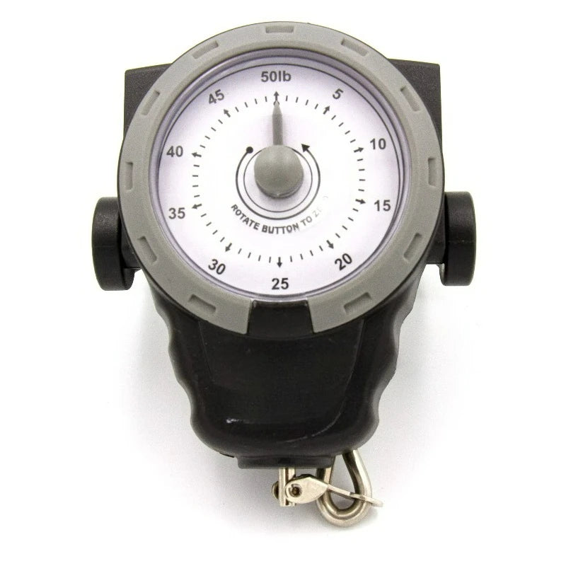 50-Lb Analog Dial Fish Scale With Tape Measure For Fishing