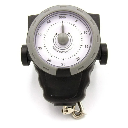 50-Lb Analog Dial Fish Scale With Tape Measure For Fishing