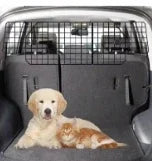 Car SUV Dog Barrier Vehicles Pet Divider Gate for Trunk Cargo Area - Extendable For Universal Fit Foldable Rust-Proof Metal Mesh