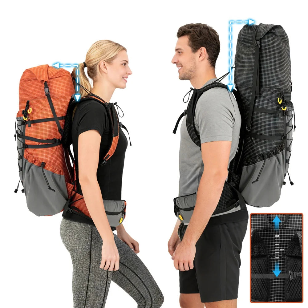 Night Cat Lightweight Internal Frame Hiking Backpack With Cover