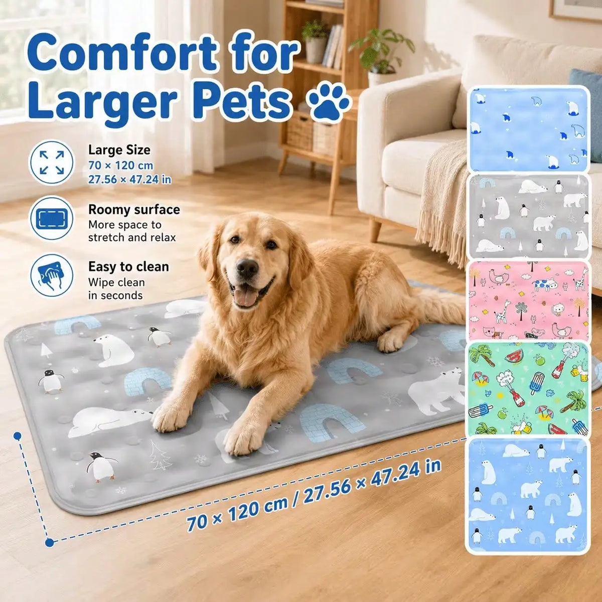 Premium Water Filled Pet Cooling Mat For Dogs And Cats