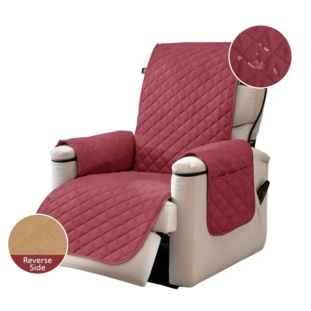 Recliner Sofa Covers Waterproof Sofa Slipcovers Non Slip Cover for Kids/Dogs/Pet Washable Furniture Protector with Elastic Strap