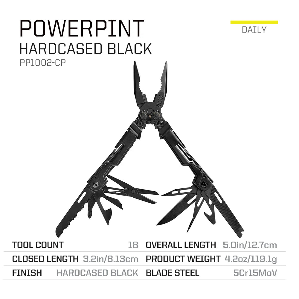 SOG PowerPint 18 In 1 Stainless Steel Pocket Multitool