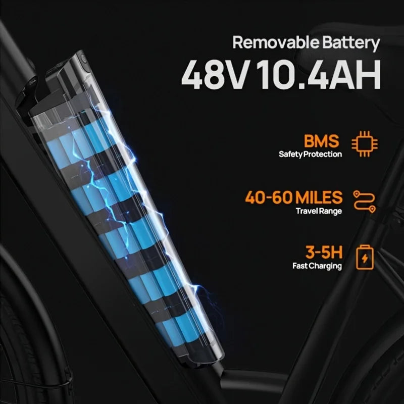 Urlife E26 City Electric Bicycle With 48V Removable Battery