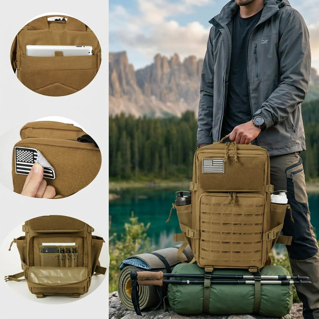 ReFire Gear Tactical Molle Backpack For Camping And Hiking Adventures