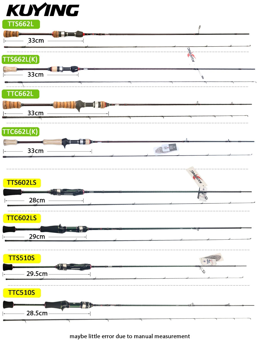 Kuying Teton Carbon Spinning Casting Lure Fishing Rod