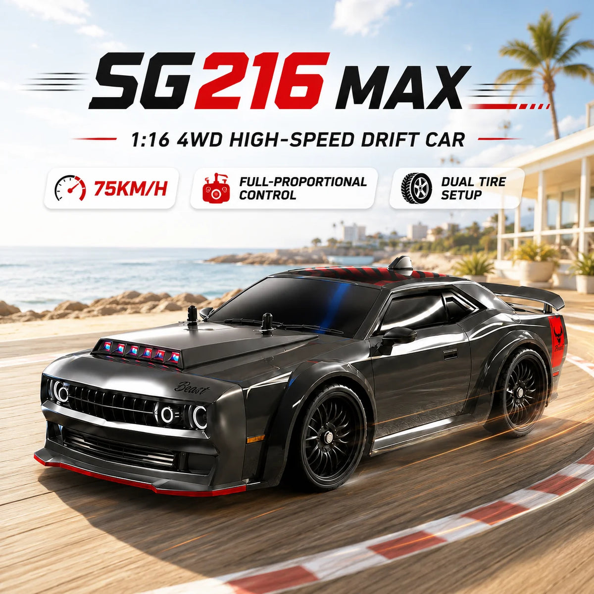 ZNLYRION SG216MAX Brushless 4WD RC Drift Racing Car