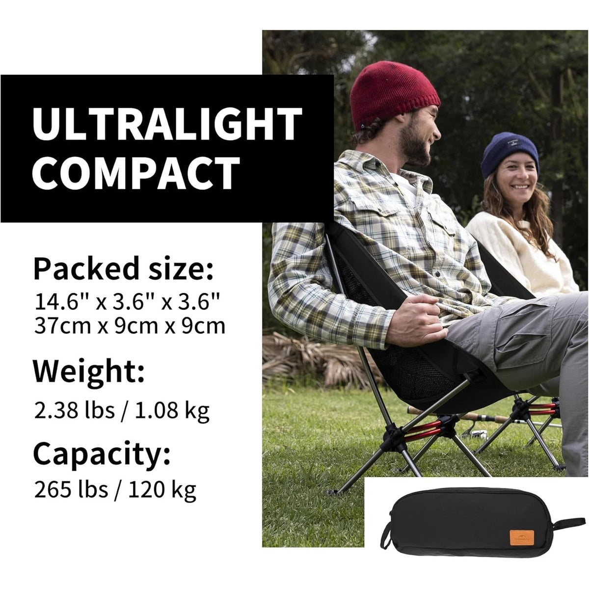 Naturehike Portable Folding Camping Chair With Aluminum Frame