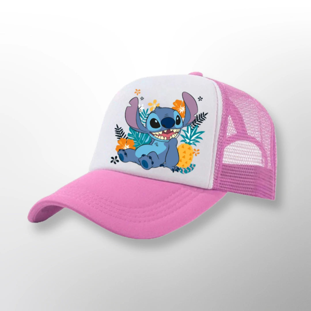 Stitch & Angel Mesh Sun Hat, Adjustable Summer Sun Protection Baseball Cap, Breathable Outdoor Sports Hat For Boys And Girls